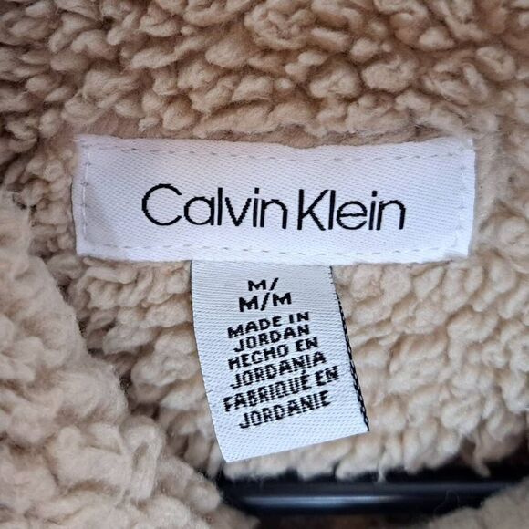 Calvin Klein Women's Teddy Bear Full Zip Sherpa Jacket size Medium - Picture 5 of 6